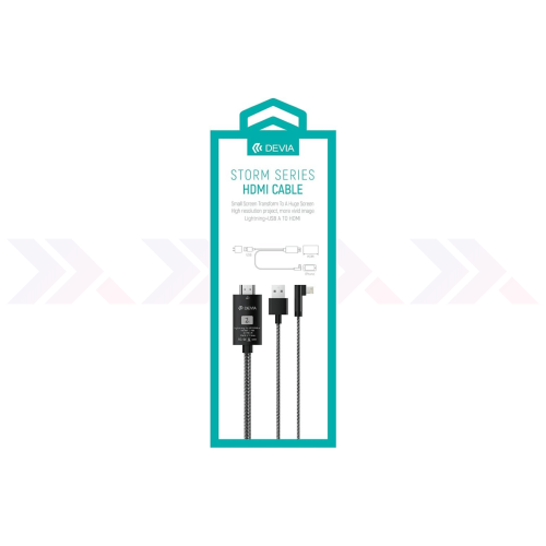 Devia Cable  HDMI To Lightning + Usb A