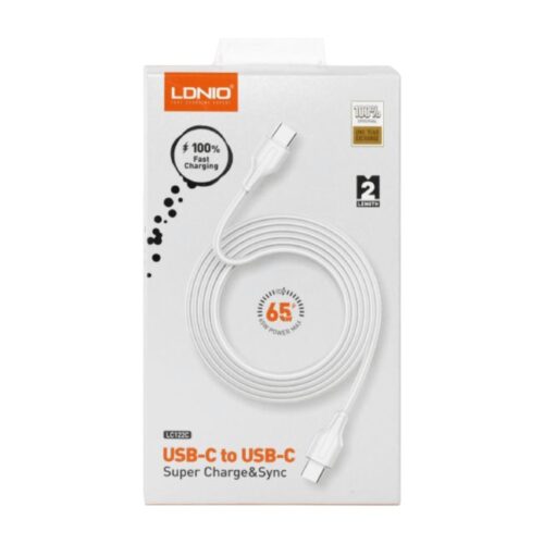 Cable Ldnio 2m Usb C To Usb C 65 W