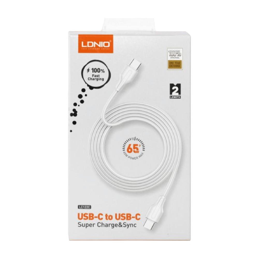 Cable Ldnio 2m Usb C To Usb C 65 W