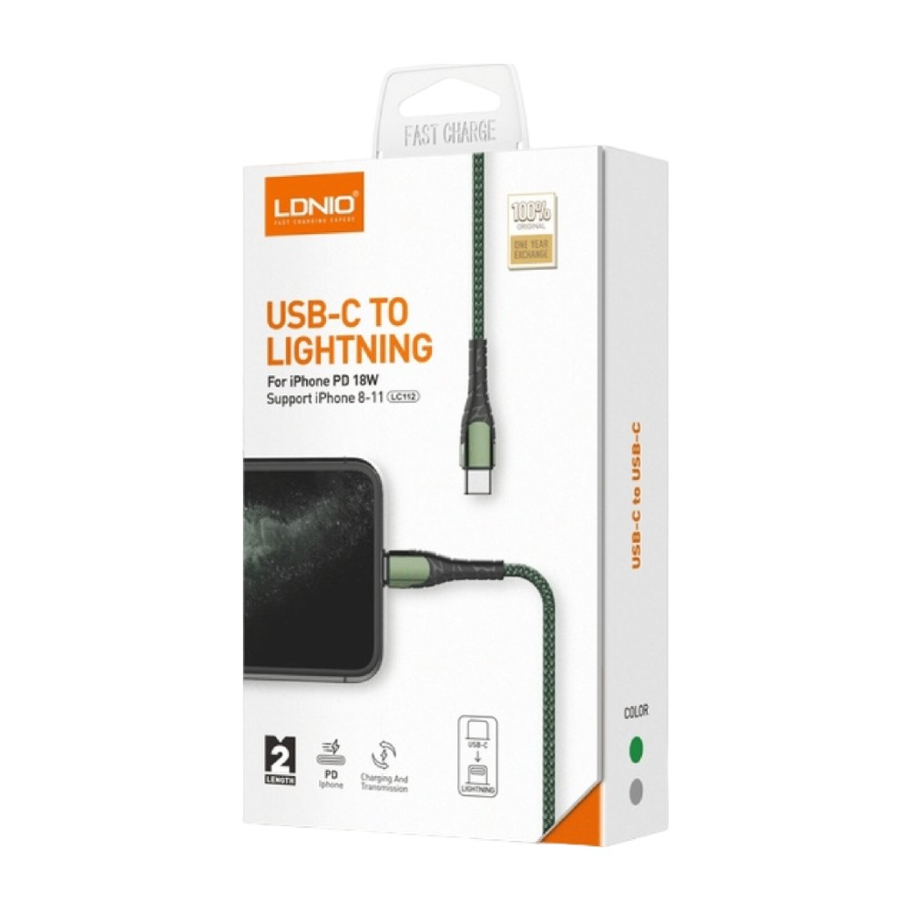 Cable Ldnio Trenzado Usb C To Lightning 30 W