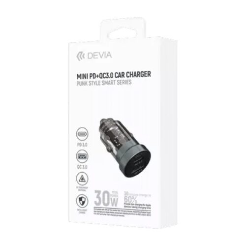 Cargador Devia Carro Mini PD QC3.0 30 W