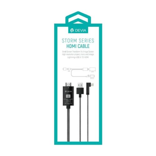 Devia Cable HDMI To Lightning + Usb A